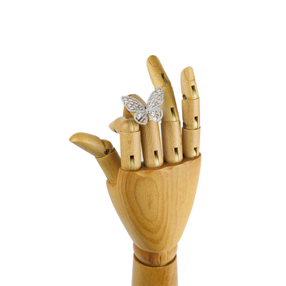 Female Right Wooden Hand Mannequin,Movable Joints Art Palm Model,Butterfly Ring Holder,Jewelry Display Props,for Windows/Home Decoration DeLiangDressForms