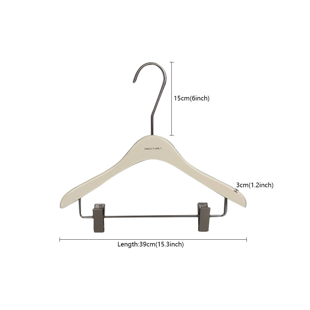White Solid Wooden Hanger,Fashion Design,Top Hanger,Pant Hanger,34CM/39CM,for Boutique,Shop