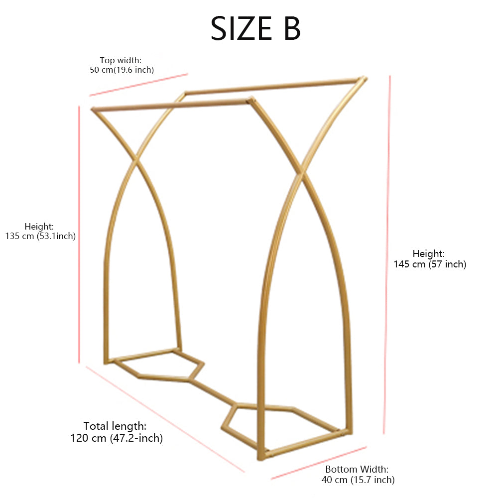 Creative clothes display stand,Golden X Shape High and Low Clothes Rack,Floor Style Shelf for Shop /Home Dress Form,Decoration Props Torso