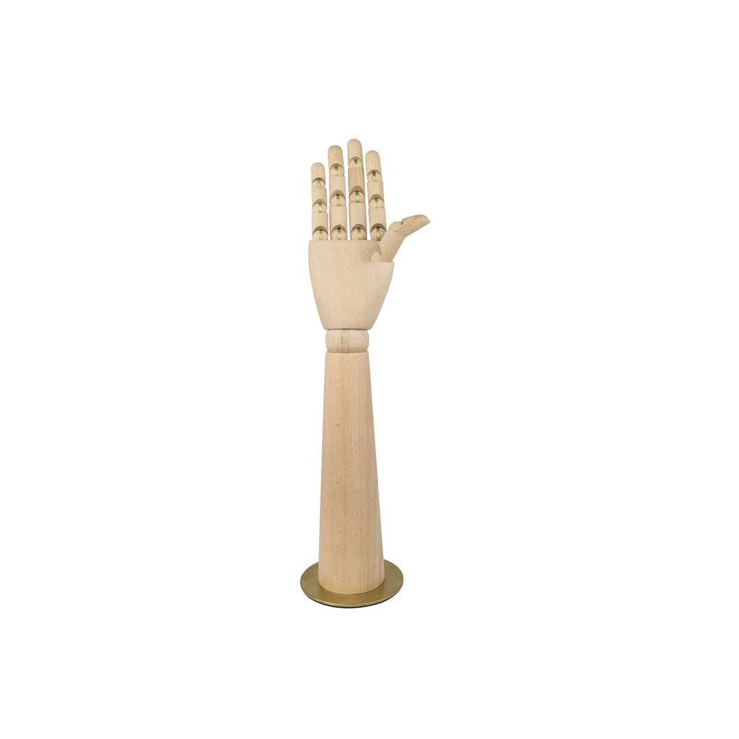 Wooden Hand Mannequin Right Arms, Flexible Wood Artists Female Manikin Hand Model for Sketching, Drawing Painting Jewelry Ring Stand 42cm