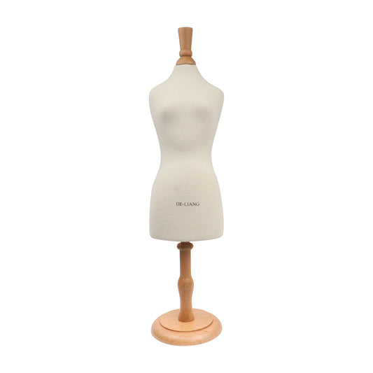 DE-LIANG Clearance Sales half scale mini dress form mannequin for sewing, clothing female torso mannequin, dressmaker dummy fully pin foam pattern