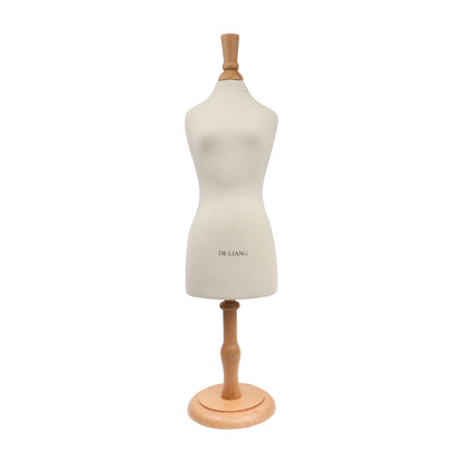 DE-LIANG Clearance Sales half scale mini dress form mannequin for sewing, clothing female torso mannequin, dressmaker dummy fully pin foam pattern DE-LIANG