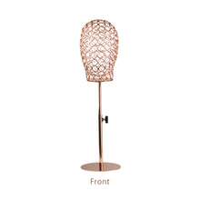 Load image into Gallery viewer, Metal Mannequin Head, Steel Wire Frame Hollow Head,Torso Display Hat Props Fishtail Dress Form Decorative Stand Display , Wig Display Props Head
