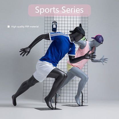 DE-LIANG Male Female Running Sport Mannequin,High Quality Fashion Woman Men Mannequin pour le sport, schaufensterpuppe fur sport,Sports model stand DE-LIANG