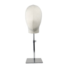 Load image into Gallery viewer, Fashion Mannequin Head, Linen Suede Female Mannequin Hat block ,Metal Hat Holder, High-grade Rack Accessories for Hair Boutique
