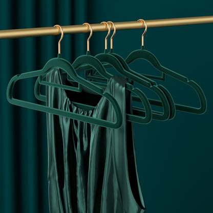 Luxury Velvet Clothes Hangers,Household Clothing Haning Rack, Non-slip Shoulder No Trace Dry and Wet Dual Use Wardrobe Hanger DE-LIANG