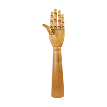 Load image into Gallery viewer, Wood Model Hand mannequin | Flexible Movable Fingers Manikin | Jewelry Display Props | 43cm Artist Joint Model Hand Natural Dark Red Brown
