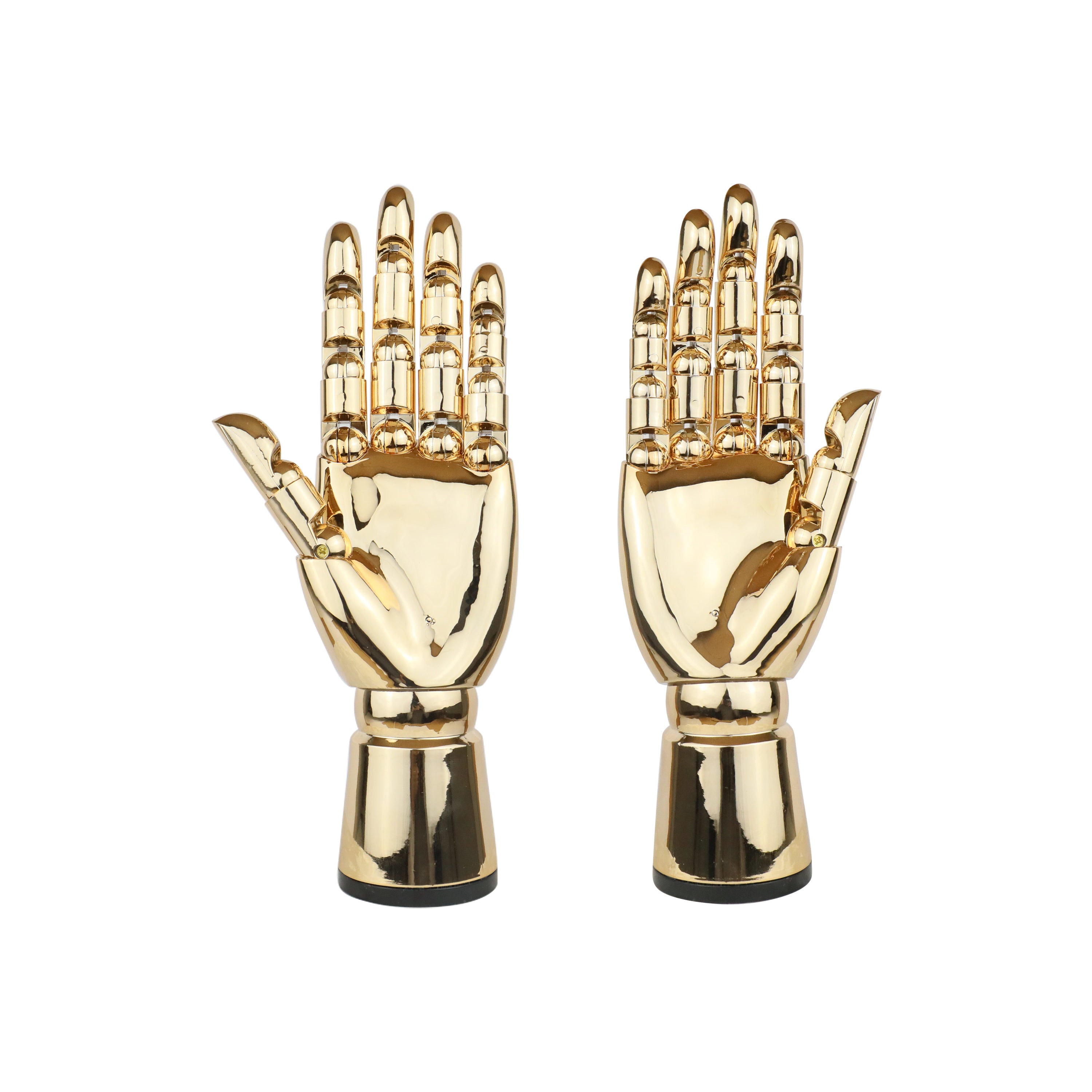 Fashion Hand Mannequin,Plated Golden Left and Right Hand Model Props ...