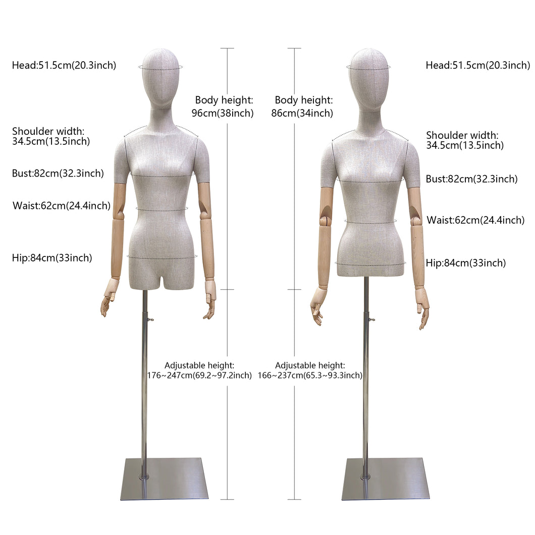 2023 New Luxury Style LInen Mannequin,Female/Male,Full Body/Half Body,Wedding Dress Display,for Clothes Show,Shop Display