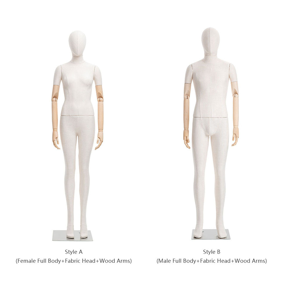 Male Clothing Models/Male Clothing Mannequin with Wood Head and