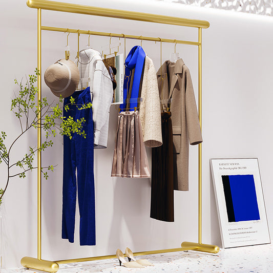 DE-LIANG Clothes Display Stand/Rack, Luxury Golden Color Hanging Hanger,Floor-Style High-Grade Shelf for Clothes Boutique