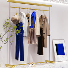 Load image into Gallery viewer, DE-LIANG Clothes Display Stand/Rack, Luxury Golden Color Hanging Hanger,Floor-Style High-Grade Shelf for Clothes Boutique
