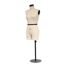 Load image into Gallery viewer, DE-LIANG Size 12 Half scale dress form, mini sewing tailor mannequin, female dressmaker dummy, half size soft arms for dress pattern making
