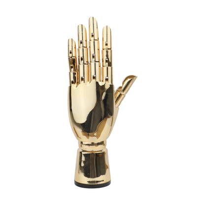 Fashion Electroplating Female Hand Mannequin,Plated Golden Left and Right Hand Model Props,Movable Joint Simulation Jewelry,Bracelet Display DE-LIANG