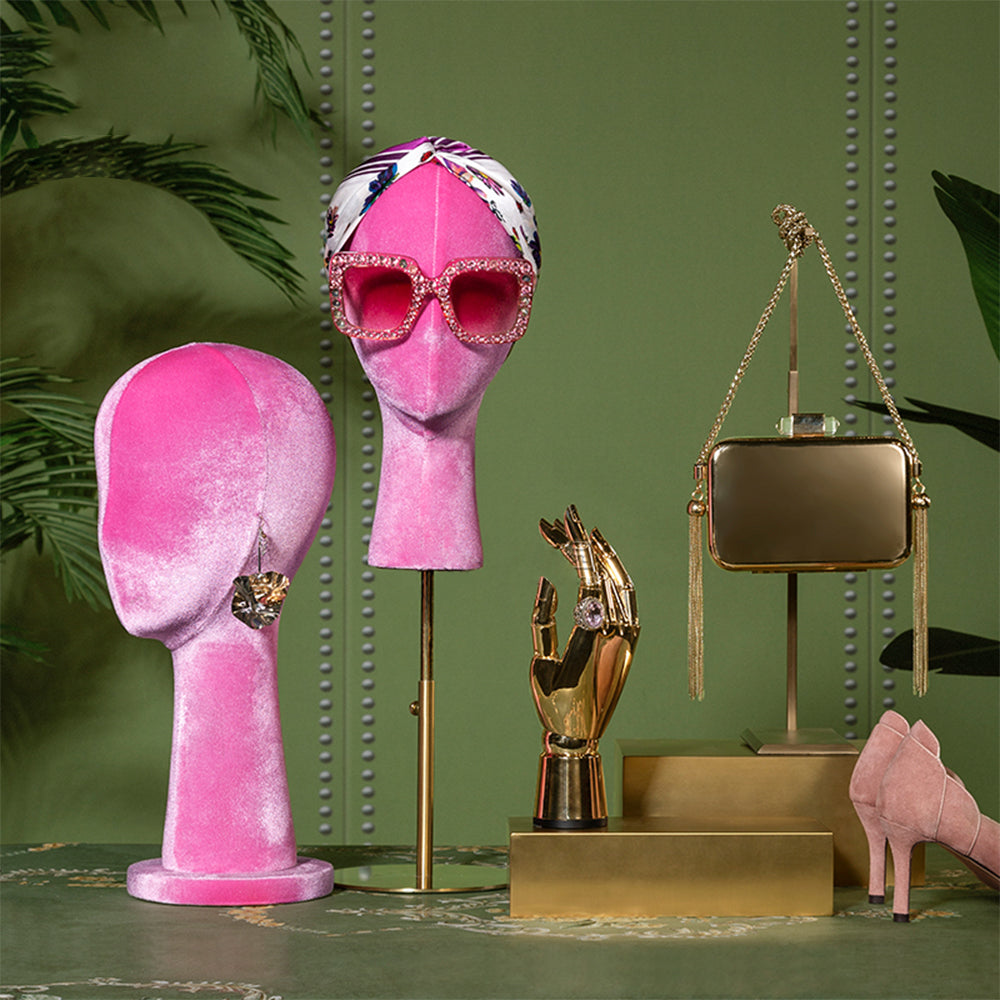 Hair Mannequin Head Velvet Display Mannequin Head Pinnable