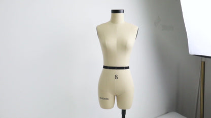 DE-LIANG Maniquí de costura a media escala para mujer, maniquí profesional de sastrería, maniquí de modista, maniquí de costura en miniatura 1:2, talla 8 (no es talla adulta).