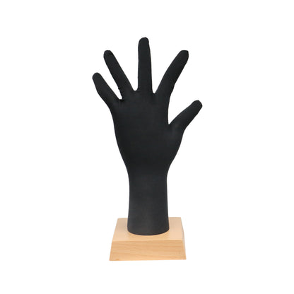 OK Hand Gestured Display Stand for Fashion Jewelry Ring Glove, Pinable Soft foam Black Mannequin Hand form, Necklace, Bracelet, bracelets DE-LIANG