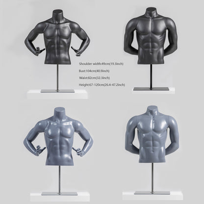 Full Body Male Female Running Sport Mannequin, High Quality Half Body Women Men Mannequin With Base Clothes Display Sports Model Stand DE-LIANG