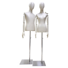 Load image into Gallery viewer, Luxury Leather Half Body Female/Male Mannequin Torso,Vintage Dress Form,for Woman Clothes Display,Window Display,Shop Decoration
