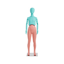 Load image into Gallery viewer, DE-LIANG Half Body Female Mannequin, Full Body Men Dress Form Dummy with Wooden Arms,Kid Twist Waist Style Model for Window Display
