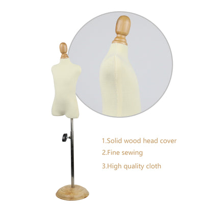 DE-LIANG Mini Baby Dress Form,1:6 Scale Size Sewing Display Mannequin Form Fully Pinable, 1/6 Foam Flexible Dressmaker Pattern Dress form with Base DE-LIANG