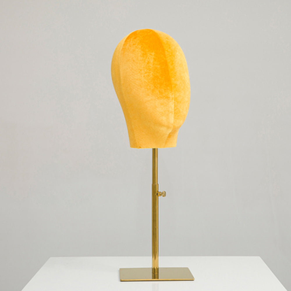 Fashion Colorful Head Mannequin, Velvet Headpiece Model Props,Wig/Earring Dummy Mannequin Head for Window Display,Head Block Dress Form DE-LIANG