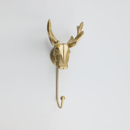 Creative Modern Deer Hooks,Golden Animal Decorative Single Hook,Coat Hanger Hooks for Clothing Store Wall  Display,Bag/Bathroom Towel Holder DE-LIANG