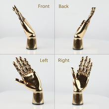 Load image into Gallery viewer, Fashion Electroplating Female Hand Mannequin,Plated Golden Left and Right Hand Model Props,Movable Joint Simulation Jewelry,Bracelet Display
