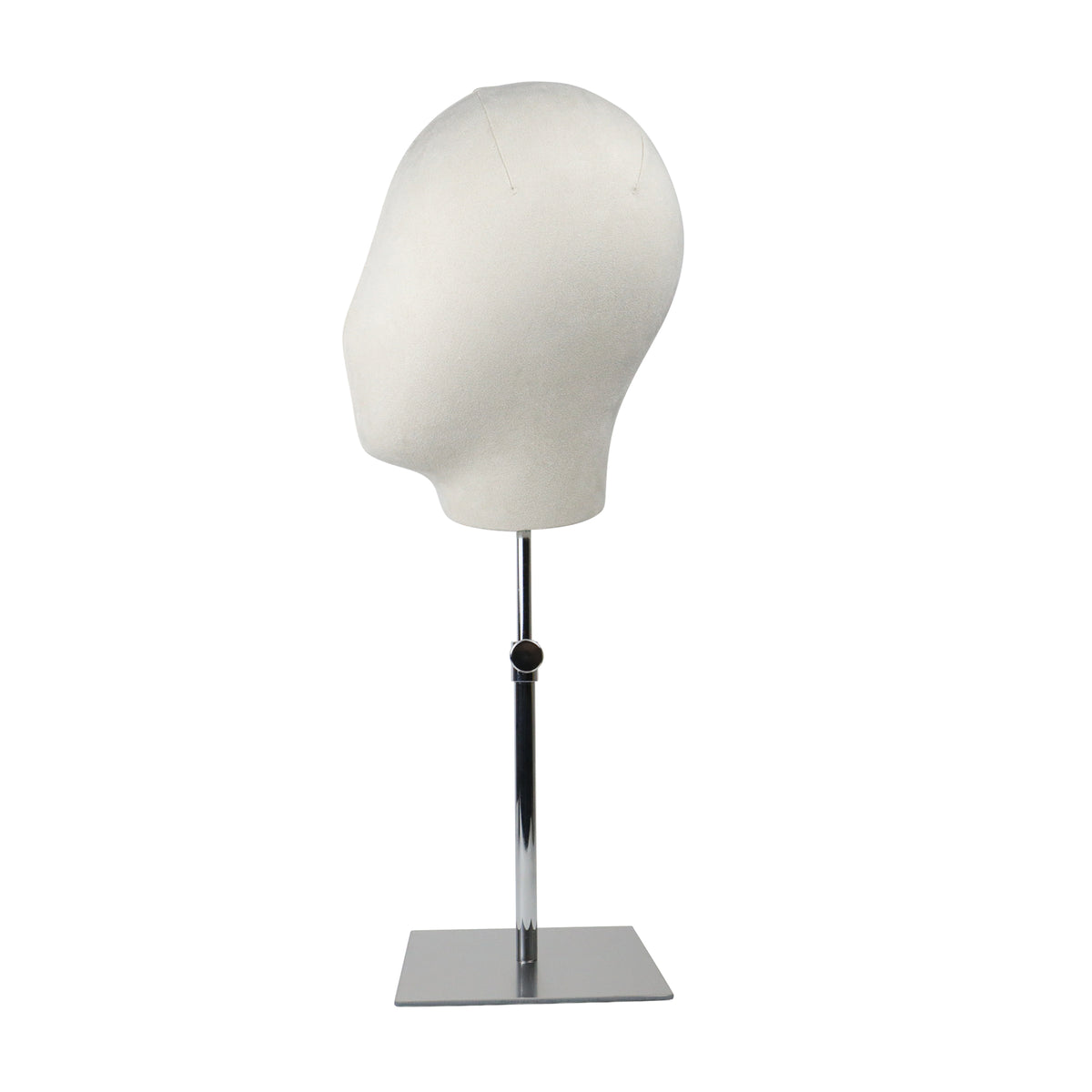 Fashion Mannequin Head, Linen Suede Female Mannequin Hat block ,Metal Hat Holder, High-grade Rack Accessories for Hair Boutique DE-LIANG