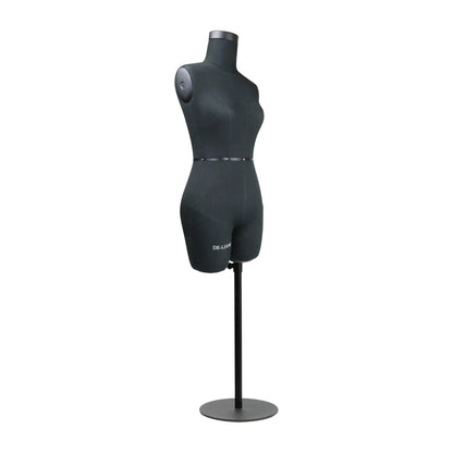 Black SIZE 6 Half Scale Dress Form for Sewing（Not Adult Size）1/2 Mini Fitting Mannequin 43cm Body Height, Female Torso Tailor Model DE-LIANG