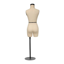 Load image into Gallery viewer, DE-LIANG Half Scale Dress Form 1:2 Size Sewing Half Size Mannequin Not Fully Pinable Dressmaker Dummy Female Torso Tailor Model for Draping
