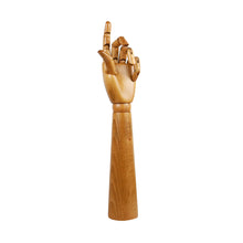 Load image into Gallery viewer, Wood Model Hand mannequin | Flexible Movable Fingers Manikin | Jewelry Display Props | 43cm Artist Joint Model Hand Natural Dark Red Brown
