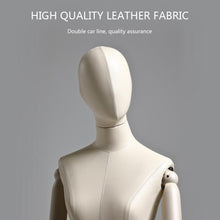 Load image into Gallery viewer, DE-LIANG Female Half Body Mannequin, Adjustable Height  Leather Fabric Model, Luxury Dress Form Torso for Clothing Store Display

