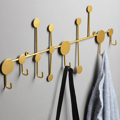 Light luxury metal hook,Modern golden hallway wall hooks, into the doorway porch key storage clothes hanging wall creative fitting room hanging hook DeLiangDressForms