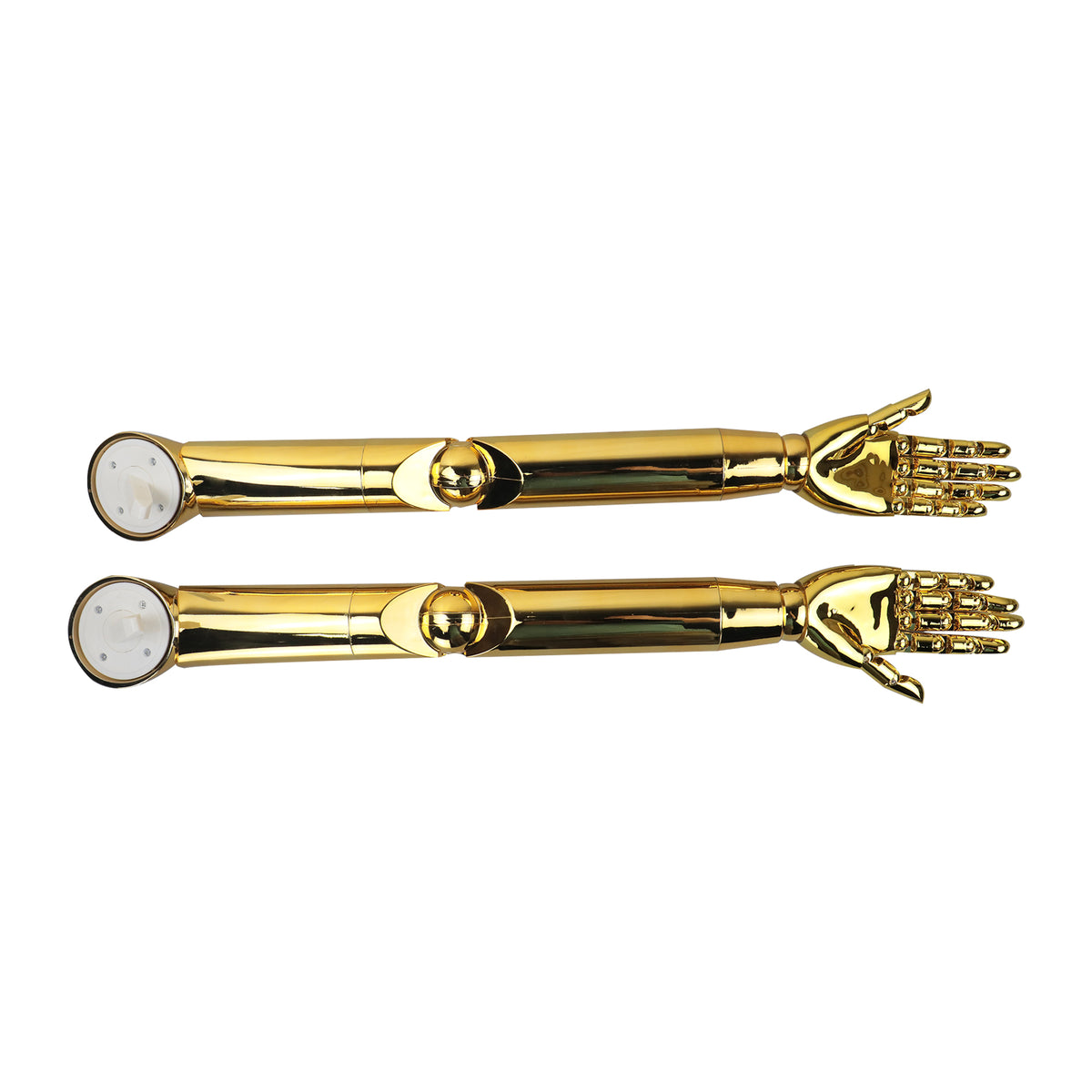 DE-LIANG Gold Chrome Hand Mannequin from Mannequin Body Plug In Arm Mannequin Moveable Fingers Joints DE-LIANG
