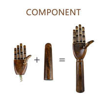 Load image into Gallery viewer, Vintage Wood Female Right Hand Mannequin, Dark Brown Color Maniqui, Flexible Movable Fingers Manikin,Jewelry Display Wooden Mannequin Hand
