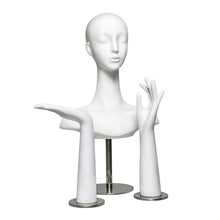 Load image into Gallery viewer, Vintage White Mannequin Hand,Female Right and Left Hands  Model for Jewelry Display,Wig Hat Stand,Headphone Stand Head,Dress Form Mold Dummy
