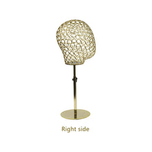 Load image into Gallery viewer, Steel Wire Frame Hollow Metal Mannequin Head Torso Display Hat Props Fishtail Dress Form Decorative Stand Display , Wig Display Props Head
