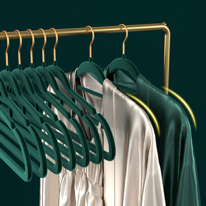 Luxury Velvet Clothes Hangers,Household Clothing Haning Rack, Non-slip Shoulder No Trace Dry and Wet Dual Use Wardrobe Hanger DE-LIANG