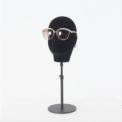 Female Head Mannequin Dressmaker head dummy pinable black fabric velvet suede head stand for jewelry head maker blocker wedding ornament DE-LIANG