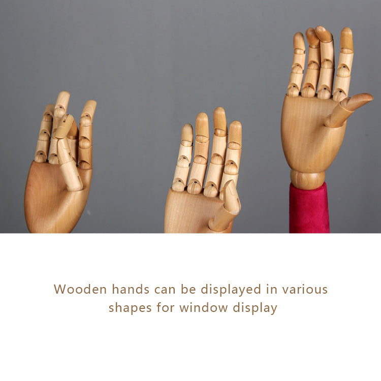 Female Wooden Hand Manikin,Drawing Figure Model,Cartoon Sketch Hand Mannequin Covered with Cloth,Fashion Prop for Jewelry Store Window Display