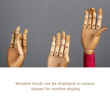 Load image into Gallery viewer, Female Wooden Hand Manikin,Drawing Figure Model,Cartoon Sketch Hand Mannequin Covered with Cloth,Fashion Prop for Jewelry Store Window Display
