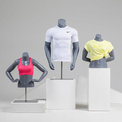 Full Body Male Female Running Sport Mannequin, High Quality Half Body Women Men Mannequin With Base Clothes Display Sports Model Stand DE-LIANG