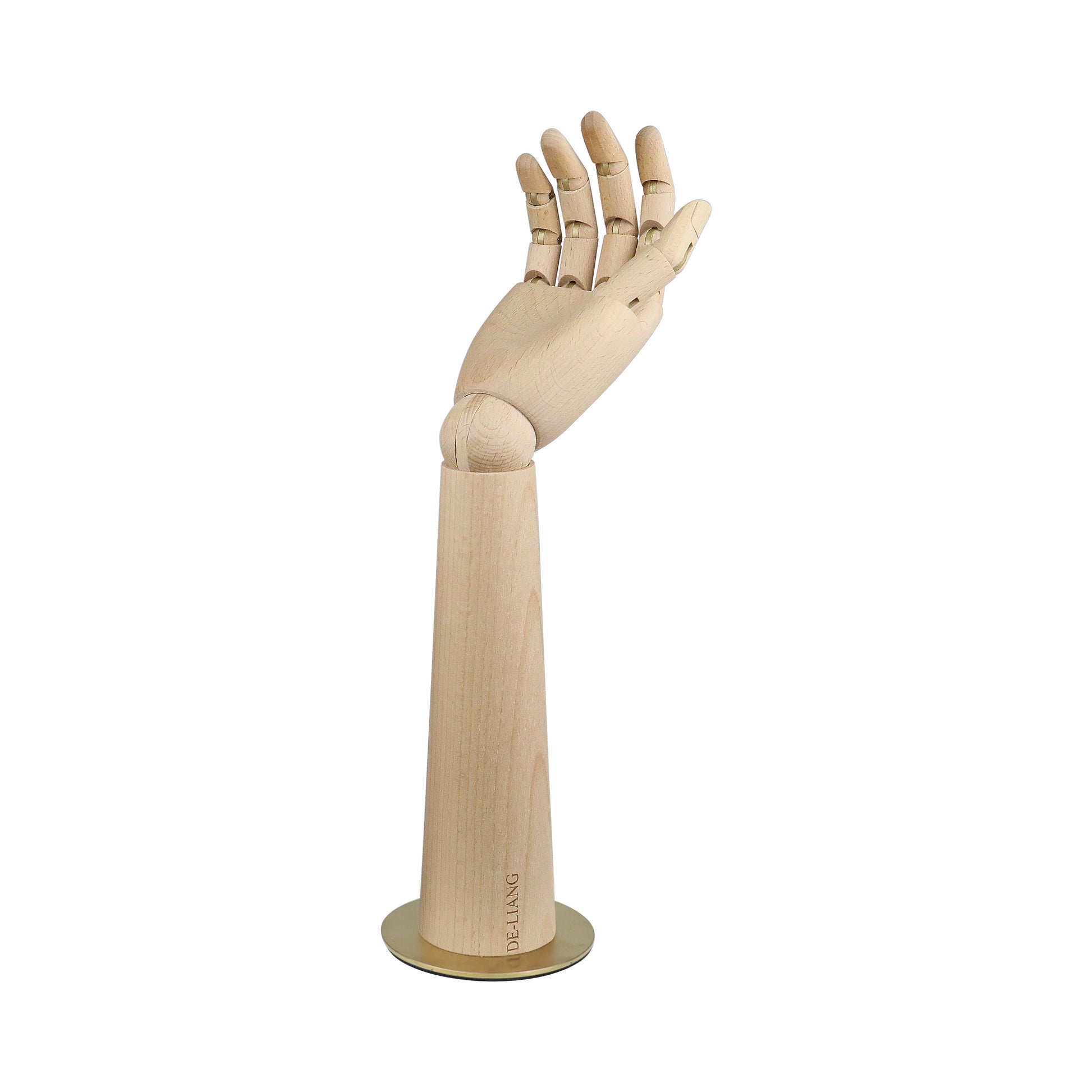 Wooden Hand Mannequin Right Arms, Flexible Wood Artists Female Manikin Hand Model for Sketching, Drawing Painting Jewelry Ring Stand 42cm DE-LIANG