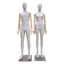 Load image into Gallery viewer, New Style Female|Male Bamboo Linen Mannequin Torso,Luxury High End Fabric Mannequin for Clothes Window Display,Full/Half Body Mannequin Torso
