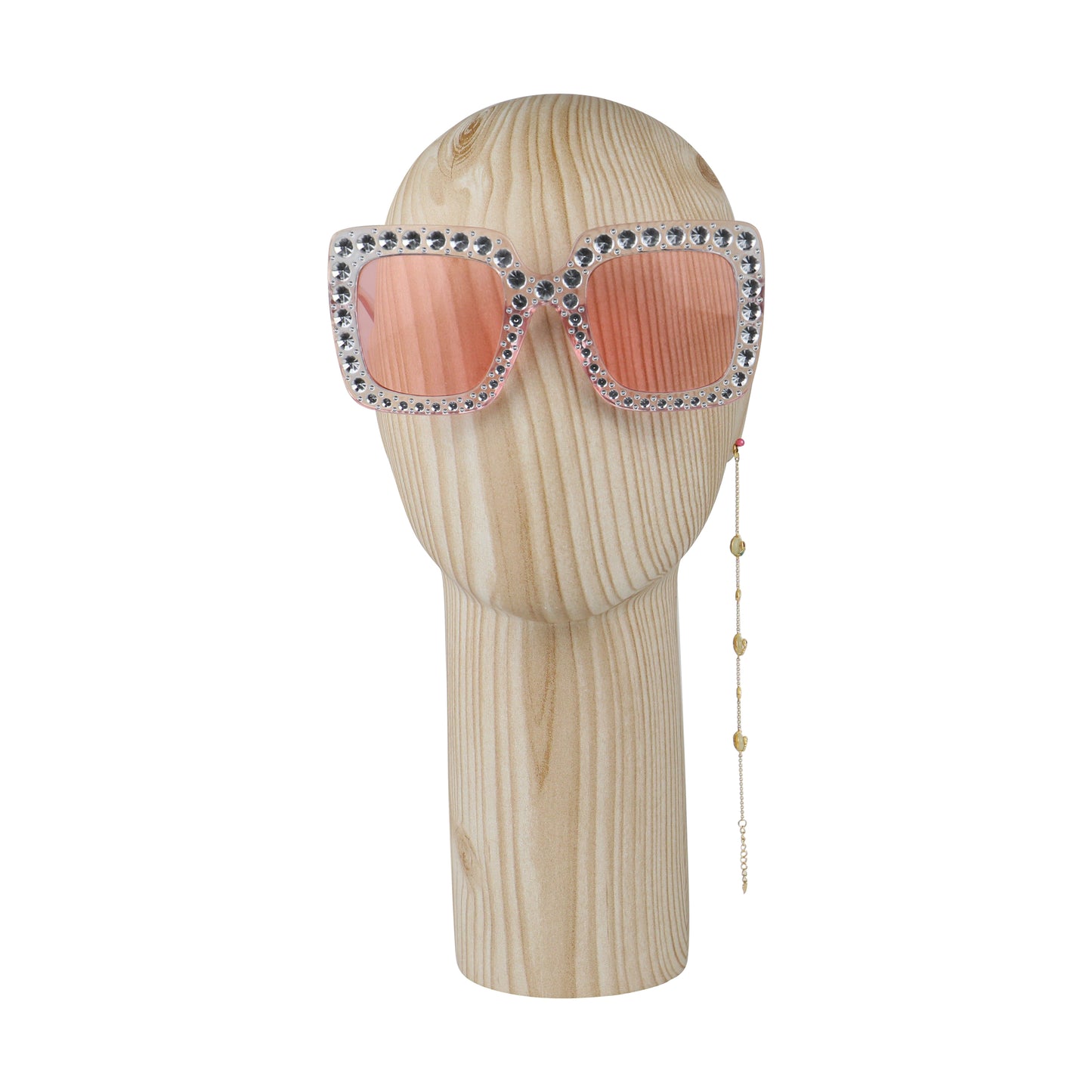 DE-LIANG Head Mannequin, Wooden Mannequin Head for Headdress Boutique,Headband Holder,Fashion Realistic Design