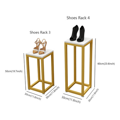 Shopping Mall Window Display Rack,High Grade Clothing Shop Decoration Props Torso, Golden Metal Rack for Shoes and Bags Display DE-LIANG