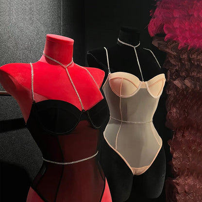 DE-LIANG High-end Female Velvet Lingerie Mannequin,Women Upper Bust Dress Form for Bra,Half Body Torso Manikin,Bust Form Model Display Stand DE-LIANG