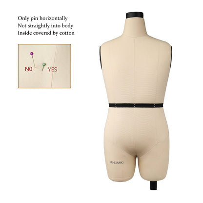 DL264 Half Scale Men Dress Form 1/2 Male tailor dummy trouser Mannequin with 32cm soft arms,half size male sewing form,48cm fitting form DE-LIANG