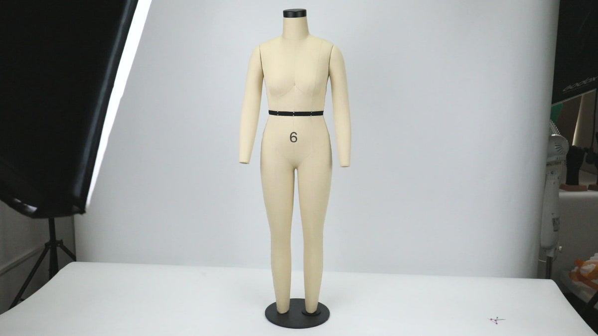 DE-LIANG Half Scale Full Body Dress Form – US Size 6, Tailor Dummy with Detachable Arms for Sewing & Pattern Making-17